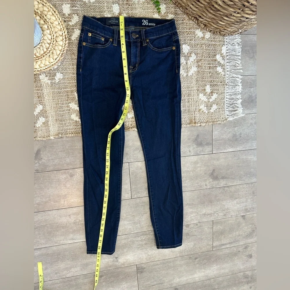 J. Crew Women’s Toothpick Skinny Ankle Jeans Size 26 Dark Blue Jeans Like New